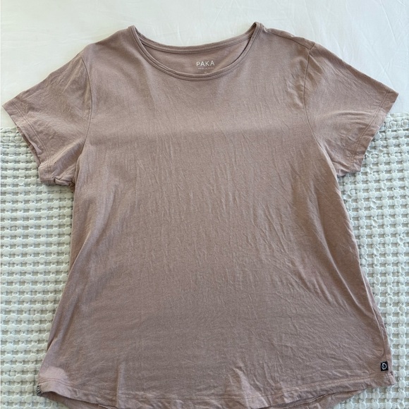 PAKA APPAREL Women's Soft Brown Short Sleeve Tee, alpaca fiber, XL, LIKE NEW! - Picture 1 of 7